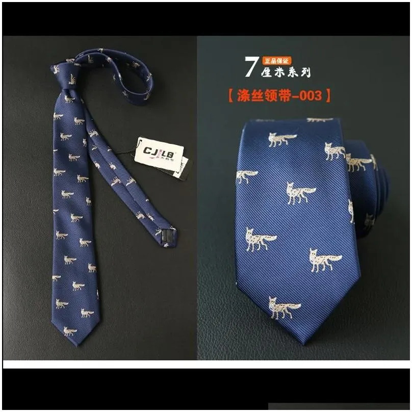 7cm Men`s Tie Jacquard Woven Cravatta Neck Ties for Man Bridegroom Business Necktie Shirt Corbatas Custom Logo