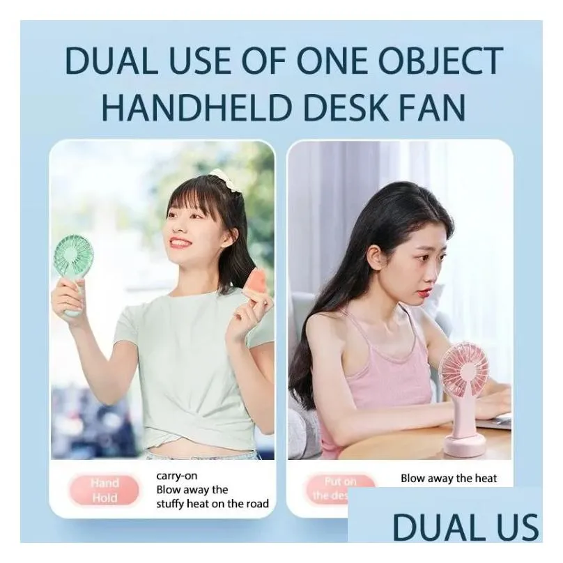 party favor handheld small fan cooler portable small usb charging fan mini silent charging desk dormitory office student gifts long