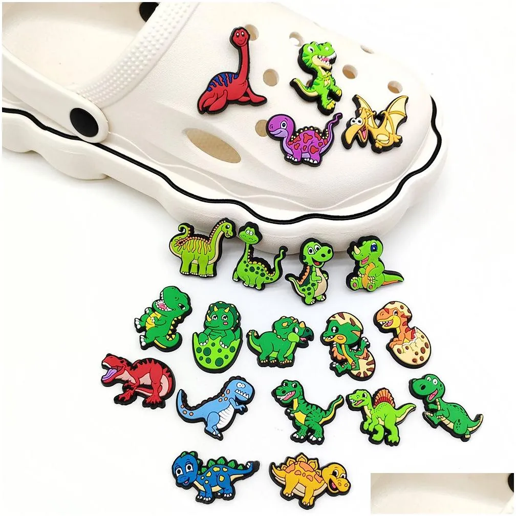 Dinosaur Shoe Charm Decoration Buckle Accessories Jibbitz for clog Charms Wristband Clog Pins