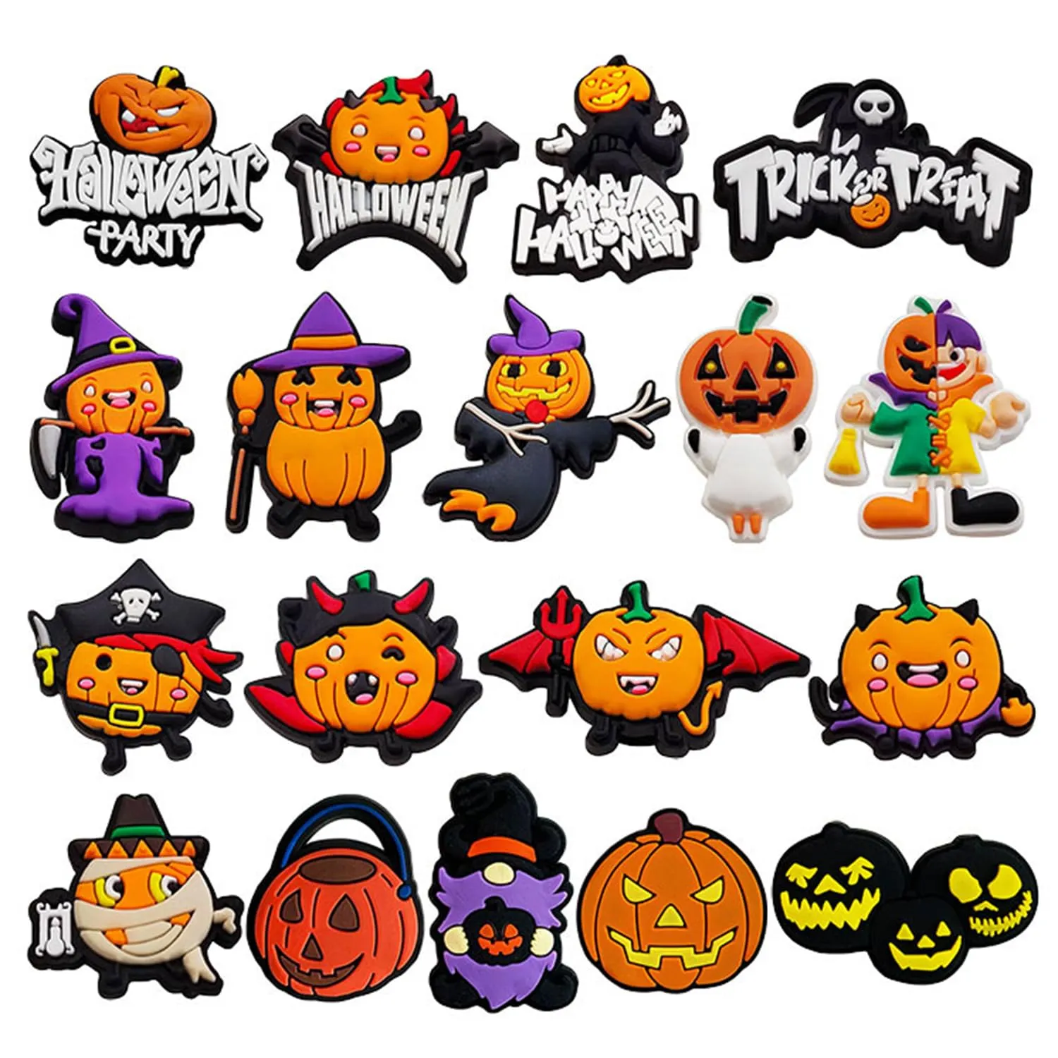 60 halloween charms with horror charms for clog. best nightmare before christmas gift for clog. comes with hocus pocus coraline and goth charms for adults and kids.