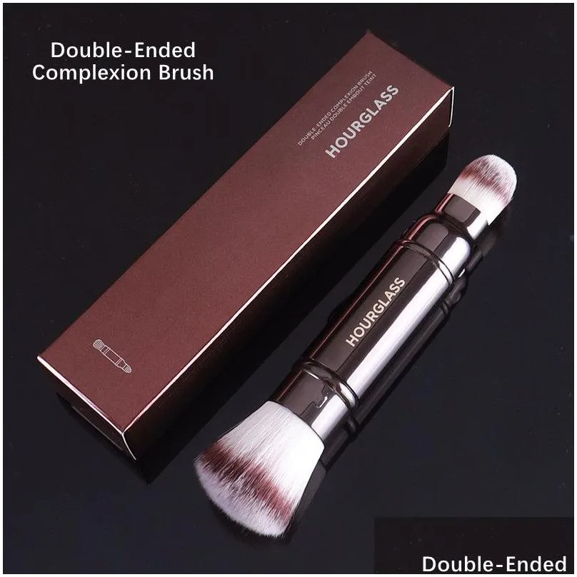 Hourglass Makeup Brushes Face Large Powder Blush Foundation Contour Highlight Concealer Blending FINISHING Retractable Kabuki Cosmetics Blender Tools