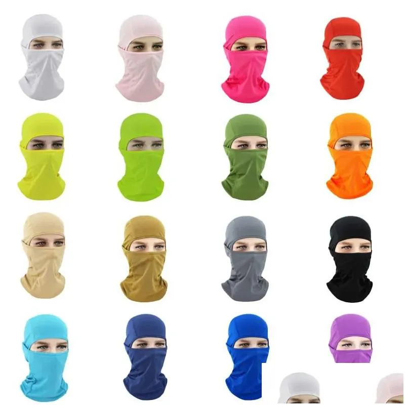 motorcycle face mask cycling balaclava full cover buffs hat balaclava lycra ski neck summer sun ultra uv protection thin hot