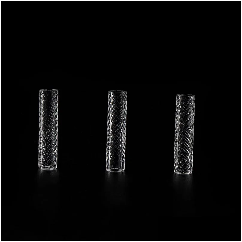 Accessories Hollow sandblasting Quartz Terp Pillars 6mm*25mm Quartz Pills For Terp Slurper Blender Banger Nails Glass Water