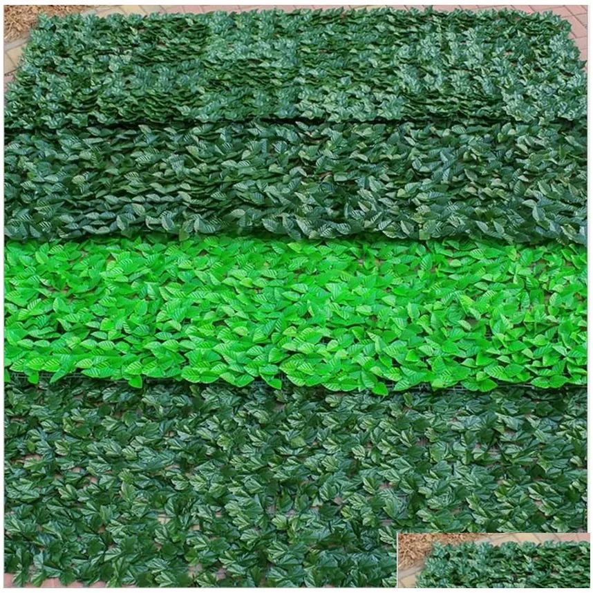 artificial plants fence decor garden yard for home wall landscaping green background decor artificial leaf branch net