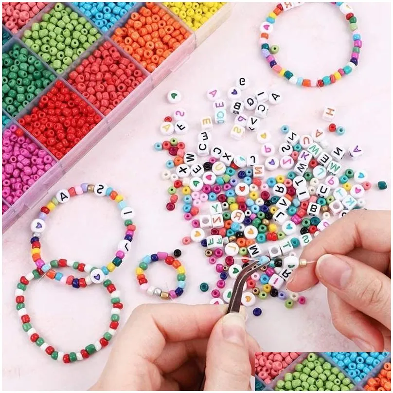 Other Beads For Jewelry Making Kit Include 3600Pcs Heishi Flat Polymer Clay & 18000Pcs Glass Seed DIY Craft