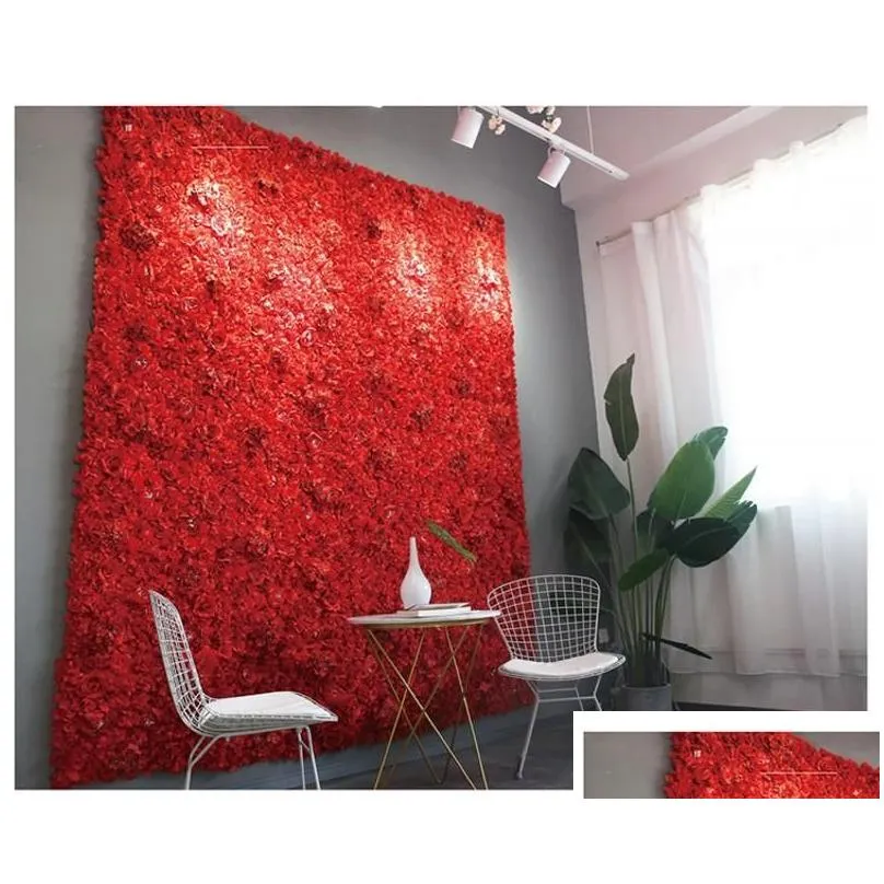 60x40cm artificial hydrangea flower wall p ography props home backdrop decoration diy wedding arch flowers 12pcs/lot