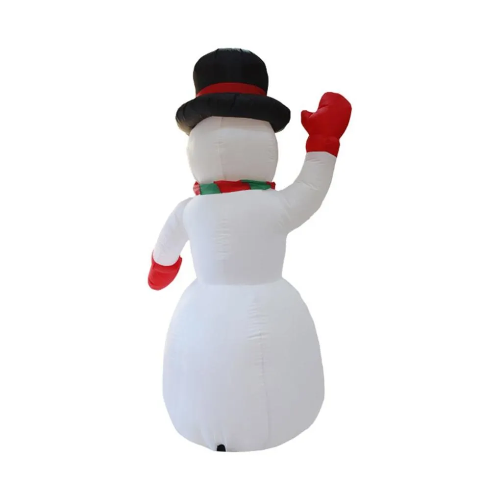 Festival decoration Christmas Inflatable Snowman Costume Xmas Blow Up Santa Claus  Outdoor 2.4m LED Lighted snowman costume1