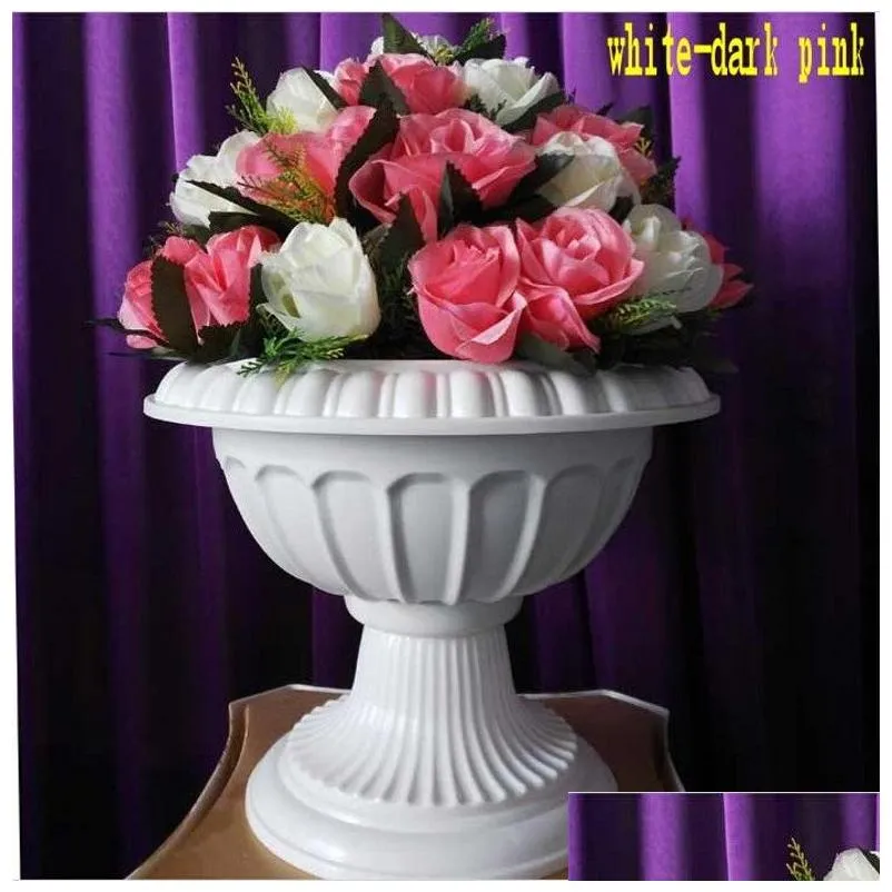  arrival fashion white roman column wedding centerpiece road lead with the vase and bouquet sets for party event decoration