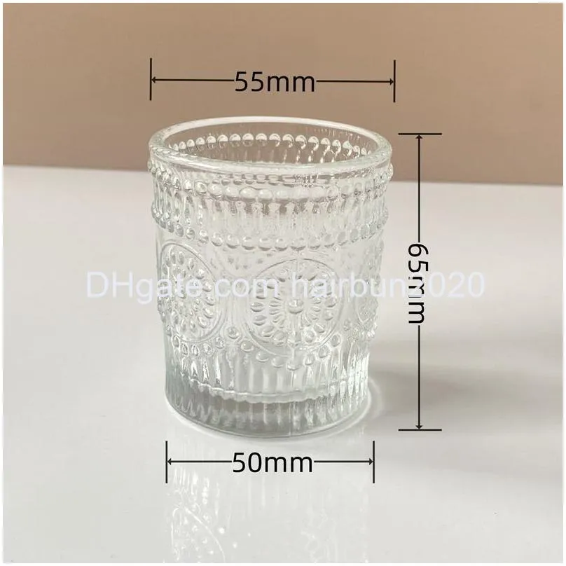 set of 12 clear glass tealight candle holders bulk glass votive candle holders dandelion sunflower glass tealight holders glass candle cups modern glass pillar candle stands for table centerpiece