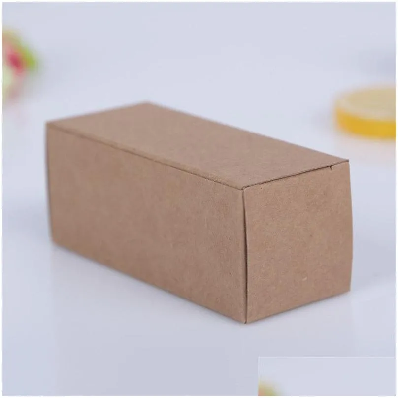 wholesale 2.8x2.8x7cm Kraft Paper Cardboard Box Lipstick Cosmetic Perfume Bottle  Oil Packaging Box Black White DHL Fedex Fast