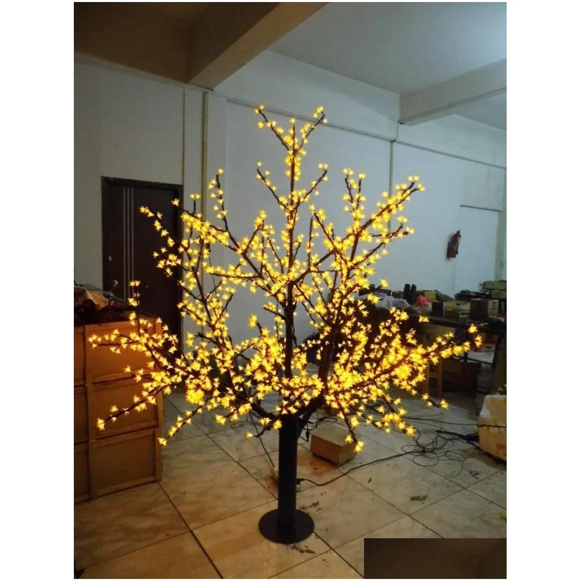 led christmas light cherry blossom tree light 1248pcs leds 6ft/1.8m height 110vac/220vac rainproof outdoor usage drop 