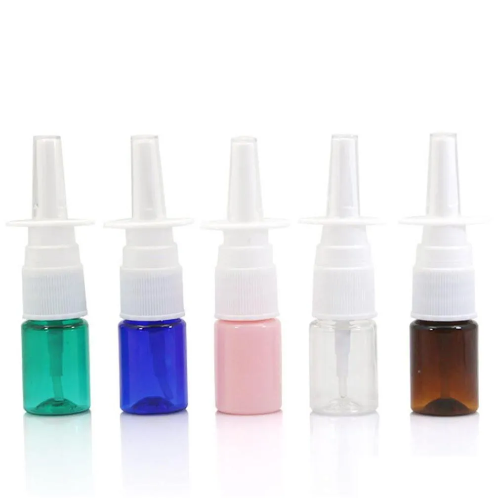 wholesale Wholesale 5ML Nasal Spray Bottle Direct Injection Sprayer PET Plastic Atomizer Cosmetic Mist Nose Spray Refillable Spray Bottle