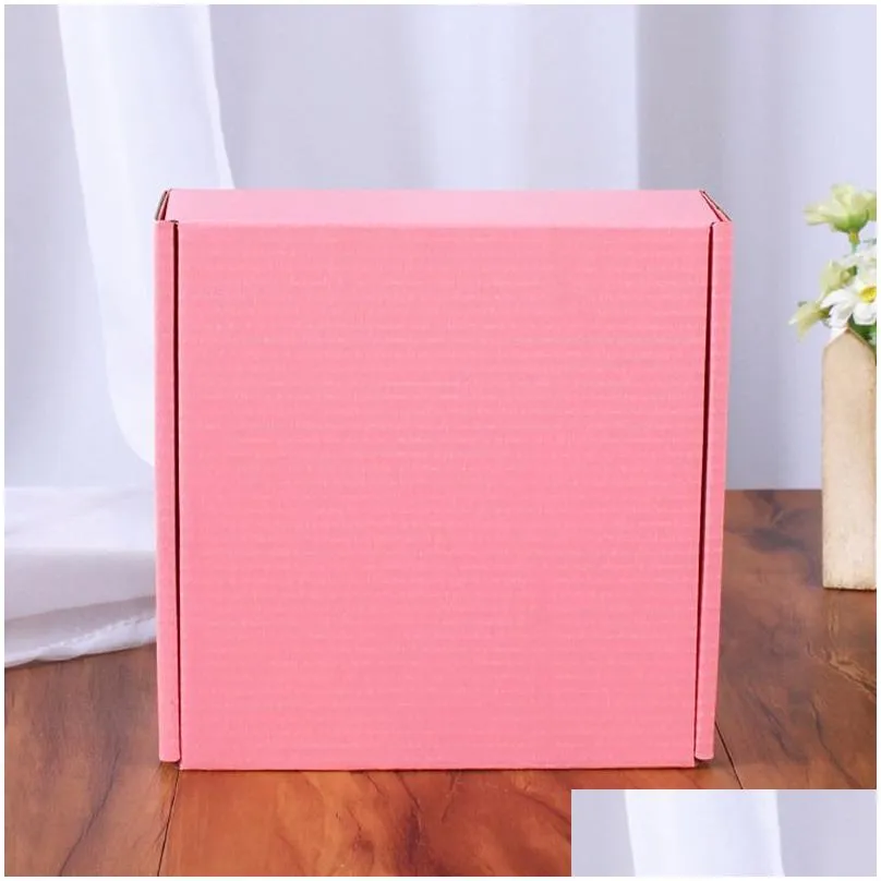 hot sale Corrugated Paper Boxes Colored Gift Packaging Folding Box Square Packing BoxJewelry Packing Cardboard Boxes 15*15*5cm