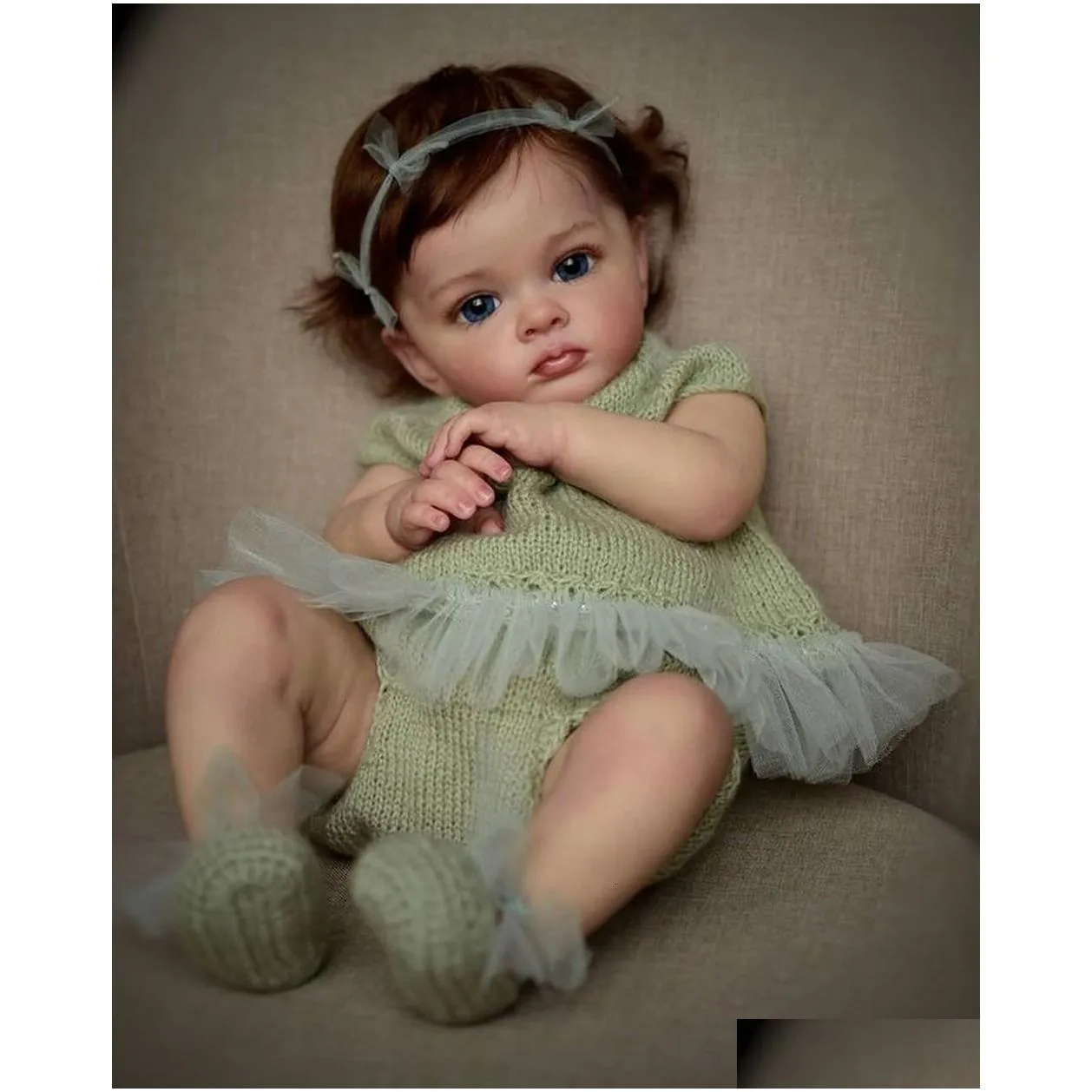 Dolls 60CM Bebe Reborn Doll Lovely Reborn Toddler Girl Doll Hand-painted 3D Visible Veins Soft Touch Baby Dolls Bonecas Bebe Toy