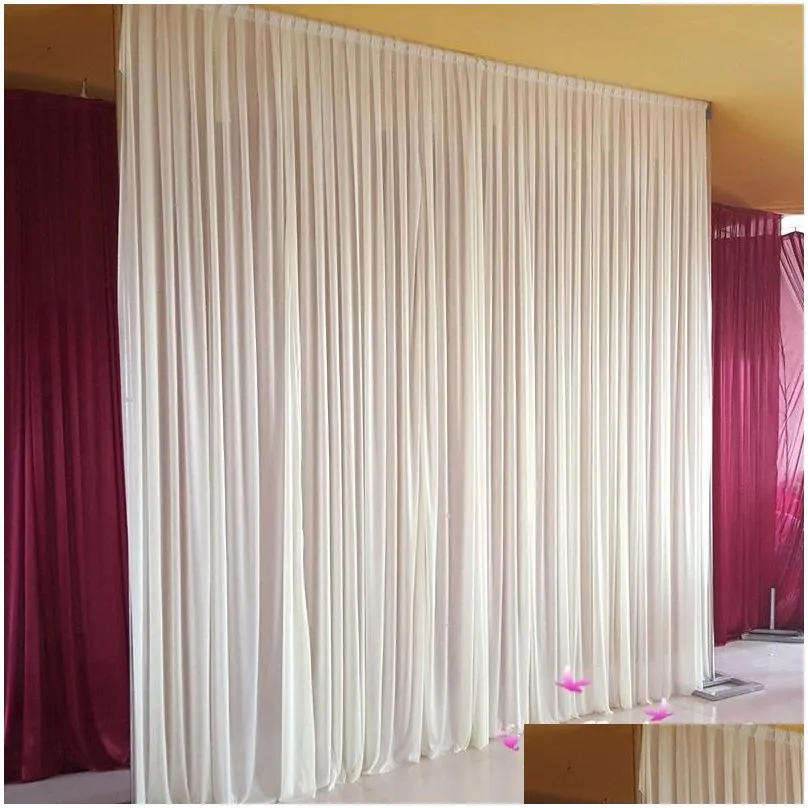 3mx6m white wedding backdrop curtain angle wings cloth background scene wedding centerpieces decor supplies 