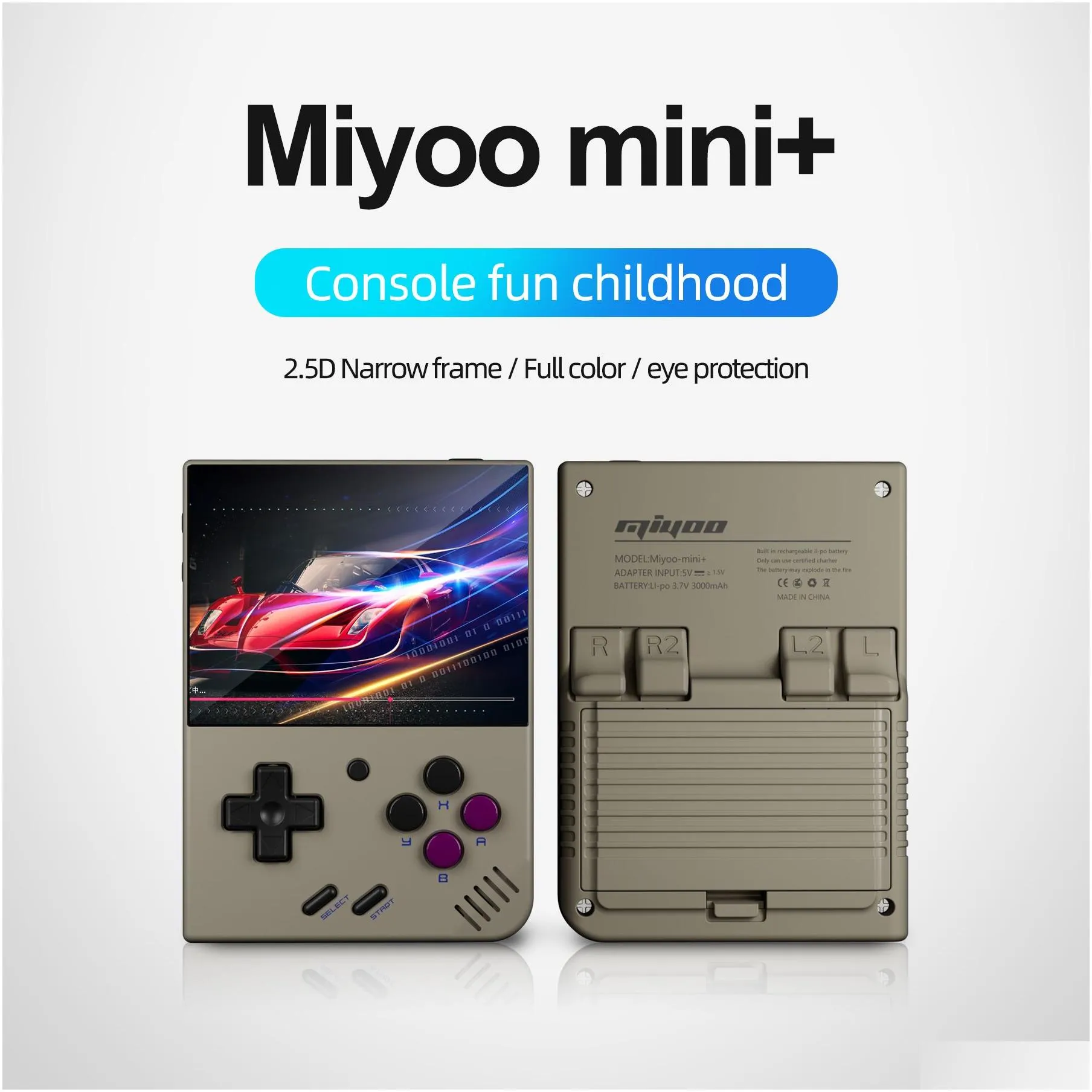 MIYOO MINI PLUS Portable Retro Handheld Video Game Console Linux System Classic Gaming Emulator 3.5 Inch IPS HD Screen Games V2