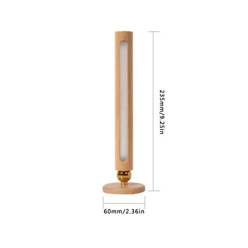 Wall Lamp Wood Indoor Light USB Charging 360ﾰ Rotatable Adjustable Brightness Touch Switch Sconce Corridor Lights Night