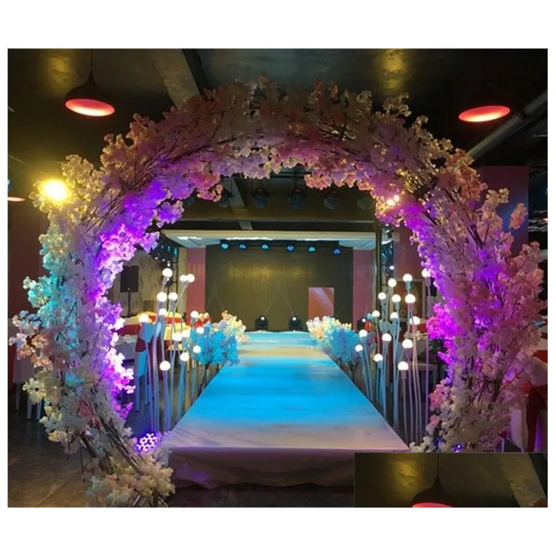  style wedding props iron art arch frame decoration cherry arch frame round flower door frame cherry blossom door.