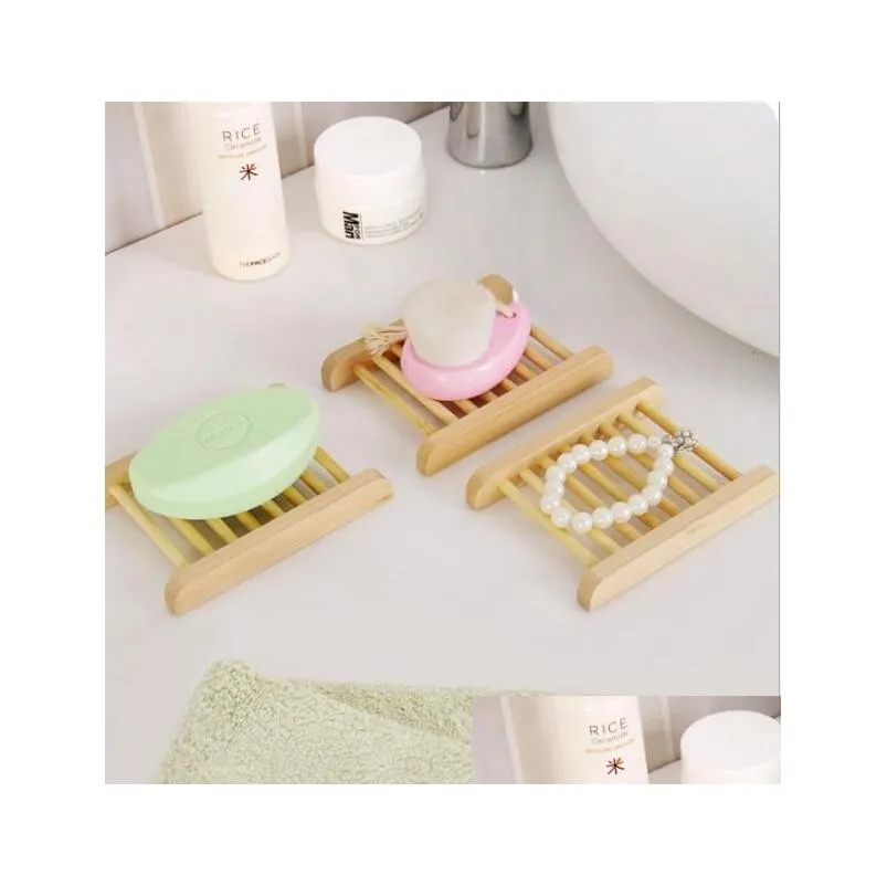 Fashional Bathroom Soap Tray Handmade Wood Dish Box Wooden Soap Dishes As Holder Home Accessories