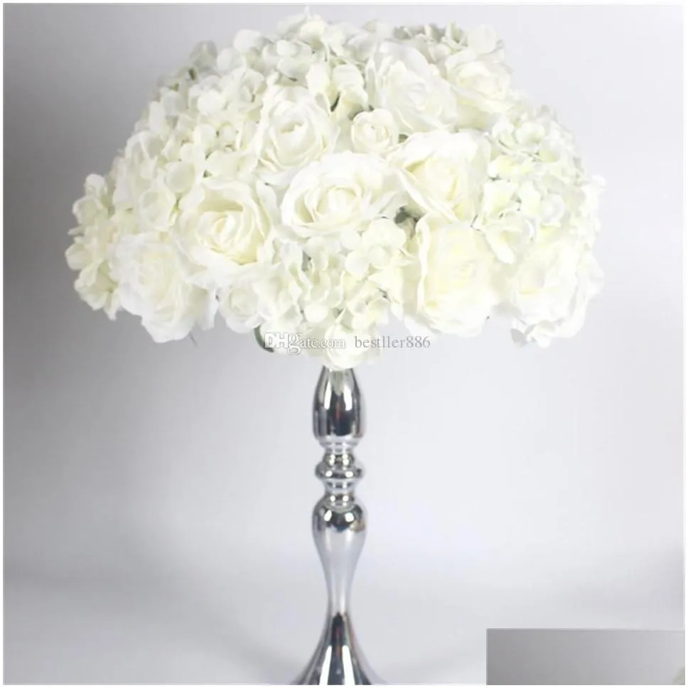 silk flower ball artificial diy all kinds of flowers heads wedding decoration wall el shop window table accessorie three size