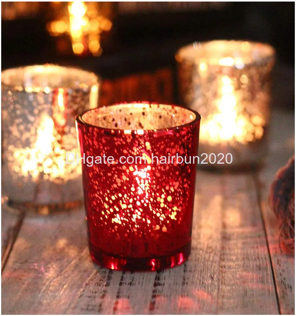 votive candle holders set of 12 speckled glass tea light candle holder decorative candlestick red