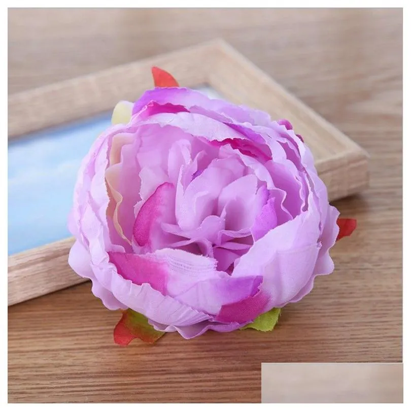 10cm peony flower head artificial flower for wedding party home decoration diy fake flowers wall garland