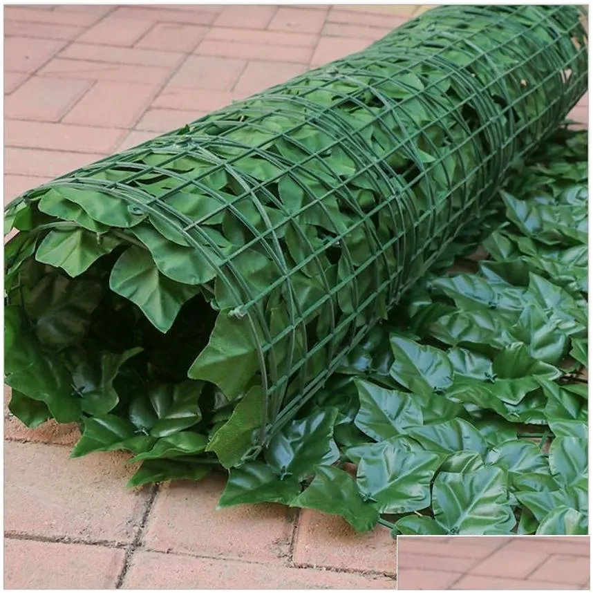 artificial plants fence decor garden yard for home wall landscaping green background decor artificial leaf branch net