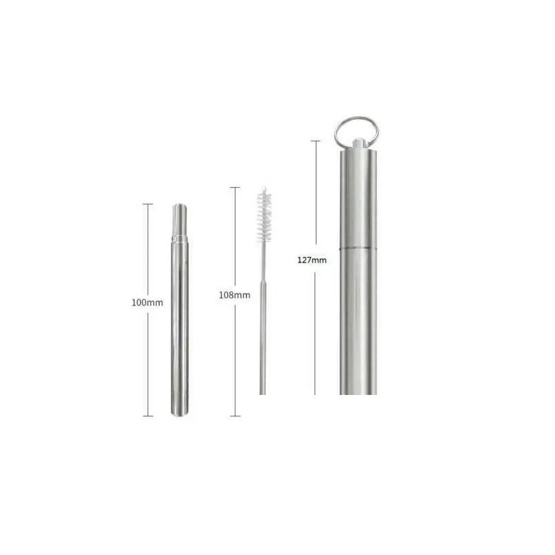 Environmental Protection Portable Stainless Steel Drinking Straw Travel Straw Reusable