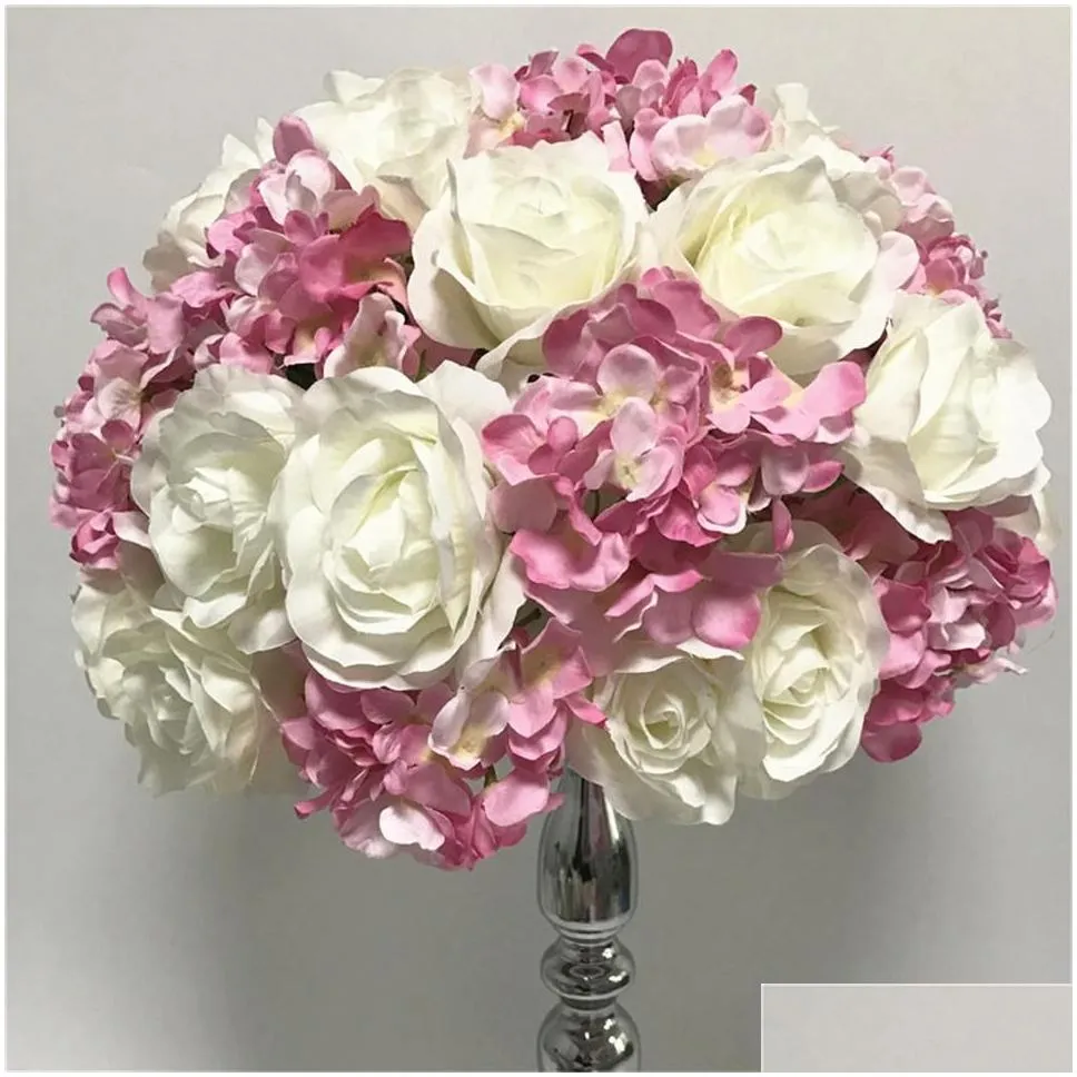silk flower ball artificial diy all kinds of flowers heads wedding decoration wall el shop window table accessorie three size