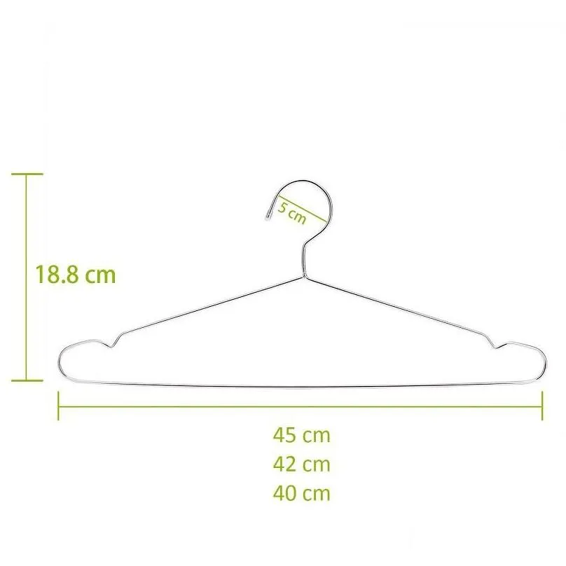 45cm32cm stainless steel strong metal wire hangers clothes hangers metal hangers suit hangers coat hanger