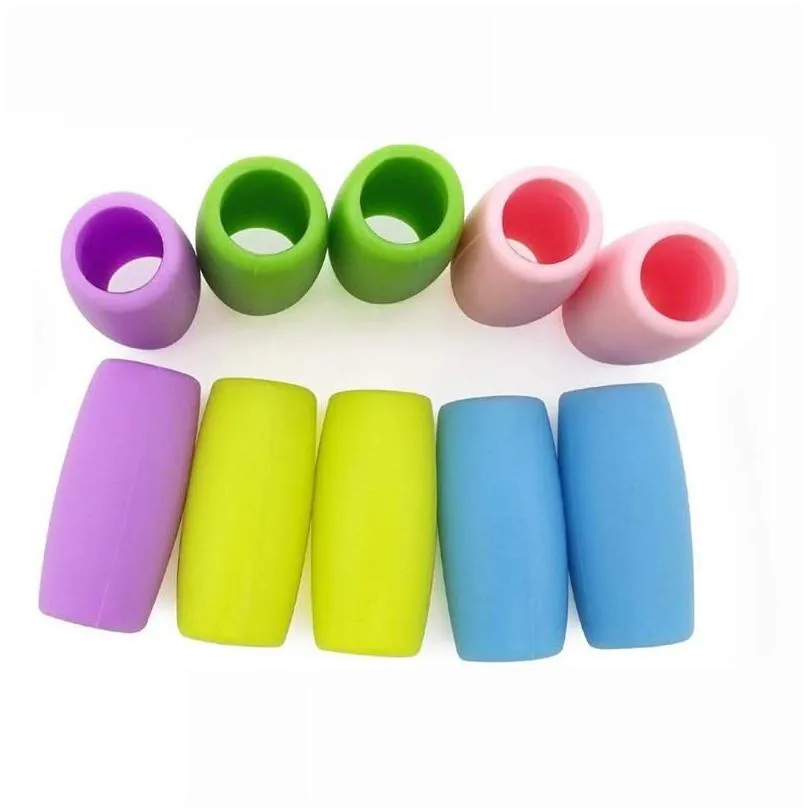 Drinking Straws 12mm Multi-Colors Food Grade Silicone Straw Tips Cover Soft Reusable Metal Stainless Steel Nozzles Only Fit For 1/2