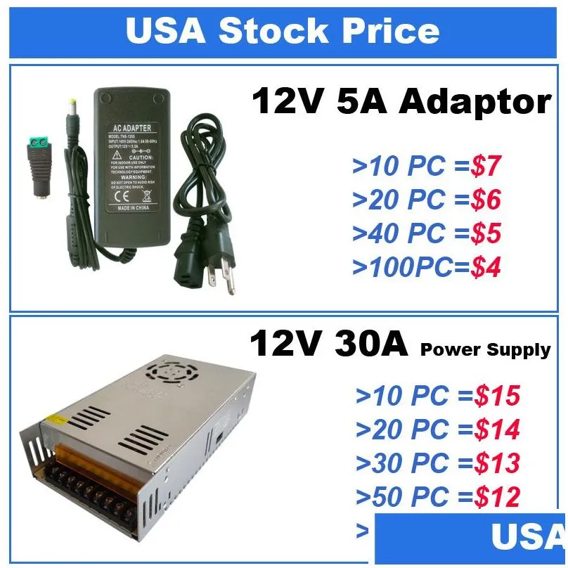 Lighting Transformers Dc 12V 5A Power Supply Adapter Converter Ac