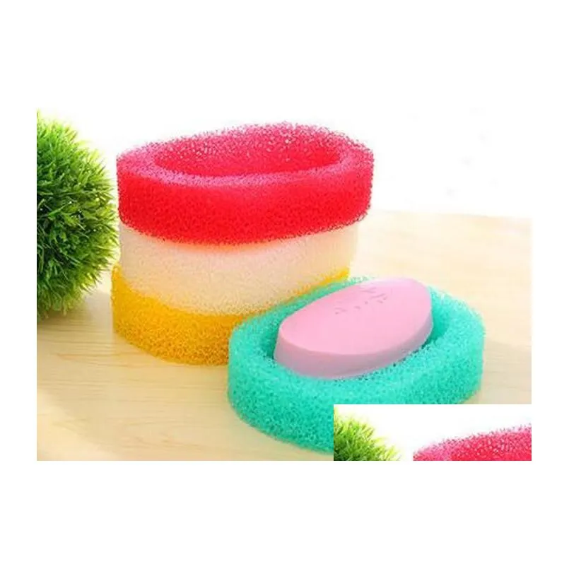 2019 Colored PU sponge Soap dish Bathroom accessories Soap shelf Holder Zakka home decoration Novelty household items