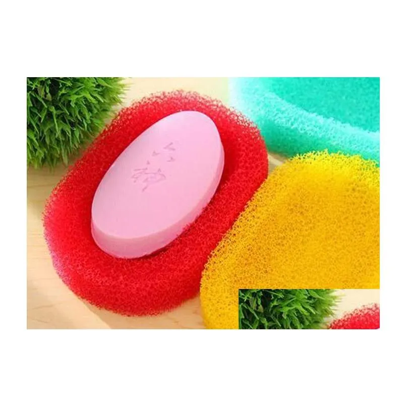 2019 Colored PU sponge Soap dish Bathroom accessories Soap shelf Holder Zakka home decoration Novelty household items