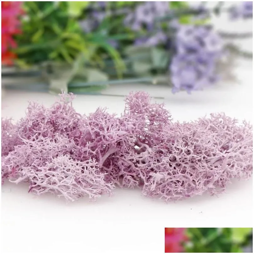 Decorative Flowers & Wreaths DIY Flower Material Artificial Plant Moss Muscus Mini Garden Micro Landscape Accessories Home Wedding