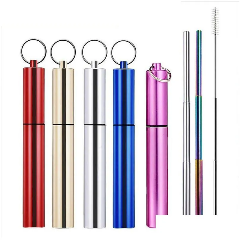 Environmental Protection Portable Stainless Steel Drinking Straw Travel Straw Reusable