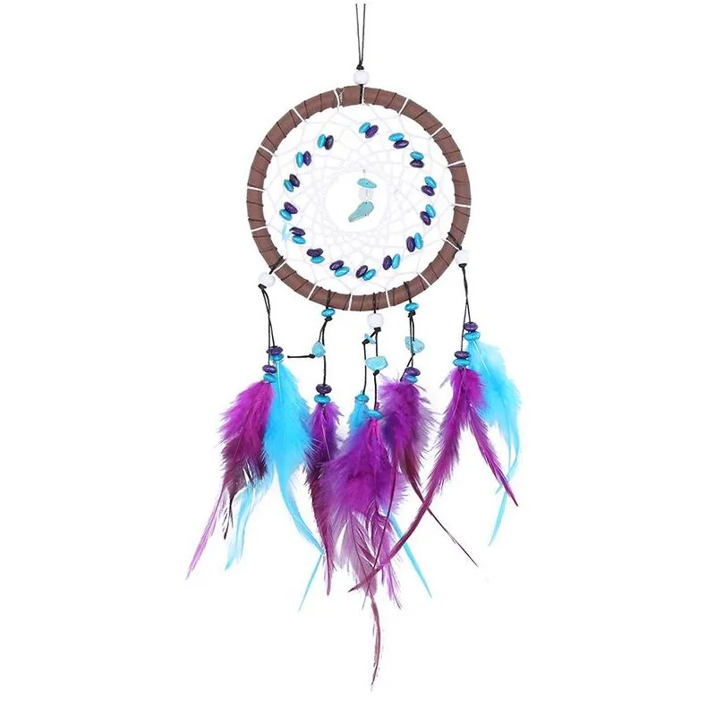 Wholesale- Antique Imitation Enchanted Forest Dreamcatcher Gift Handmade Dream Catcher Net With Feathers Wall Hanging Decoration