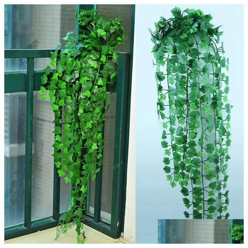 120m/lot home wall decor artificial silk plastic ivy vine hanging plant garlands craft supplies for xmas wedding festival decor