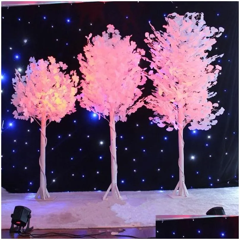 1.0 m 1.2m 1.5m tall wedding white imitation tree white leaf wedding centerpieces vase