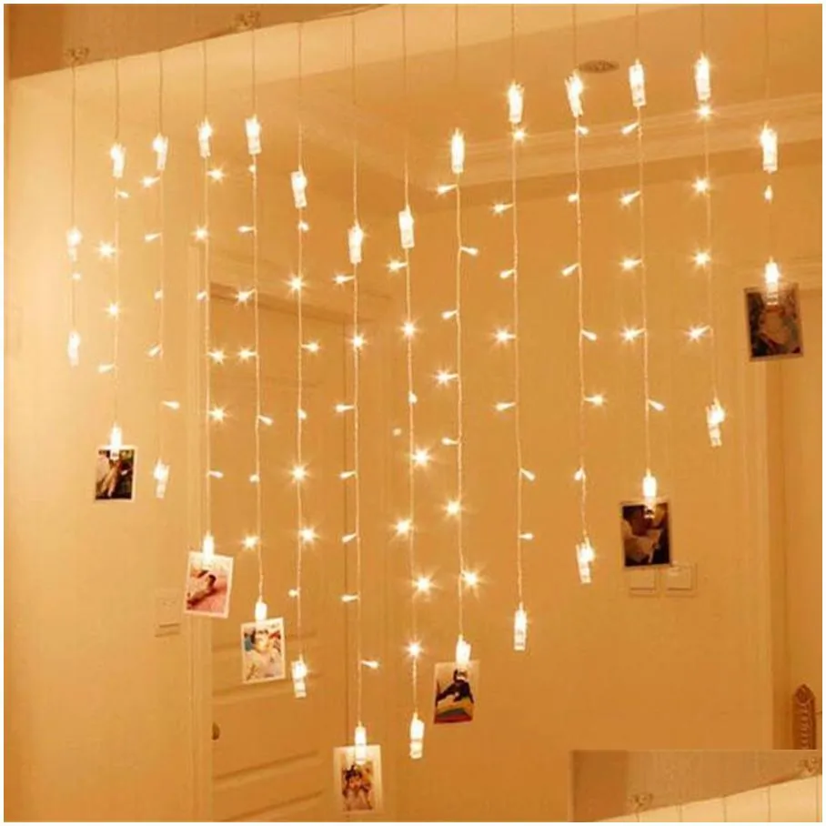10/30/50 LED Hanging Picture Photo Peg Clip Fairy String Lights Party Wedding Birthday Hanging photograph Decor1