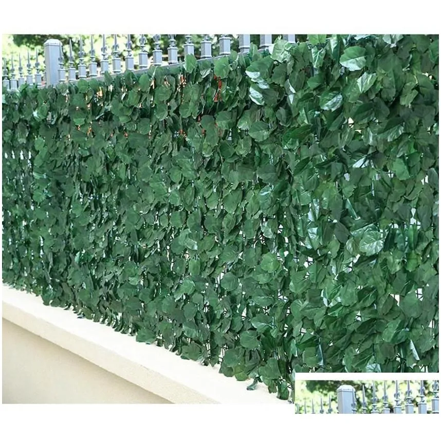 artificial plants fence decor garden yard for home wall landscaping green background decor artificial leaf branch net