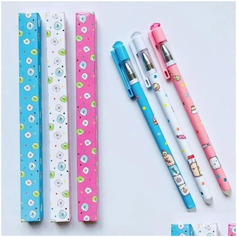 wholesale Romantic Sakura Gel Pen Rollerball Ballpoint Pens School Office Supply Student Stationery Signing Ballpoint Pen Black Ink