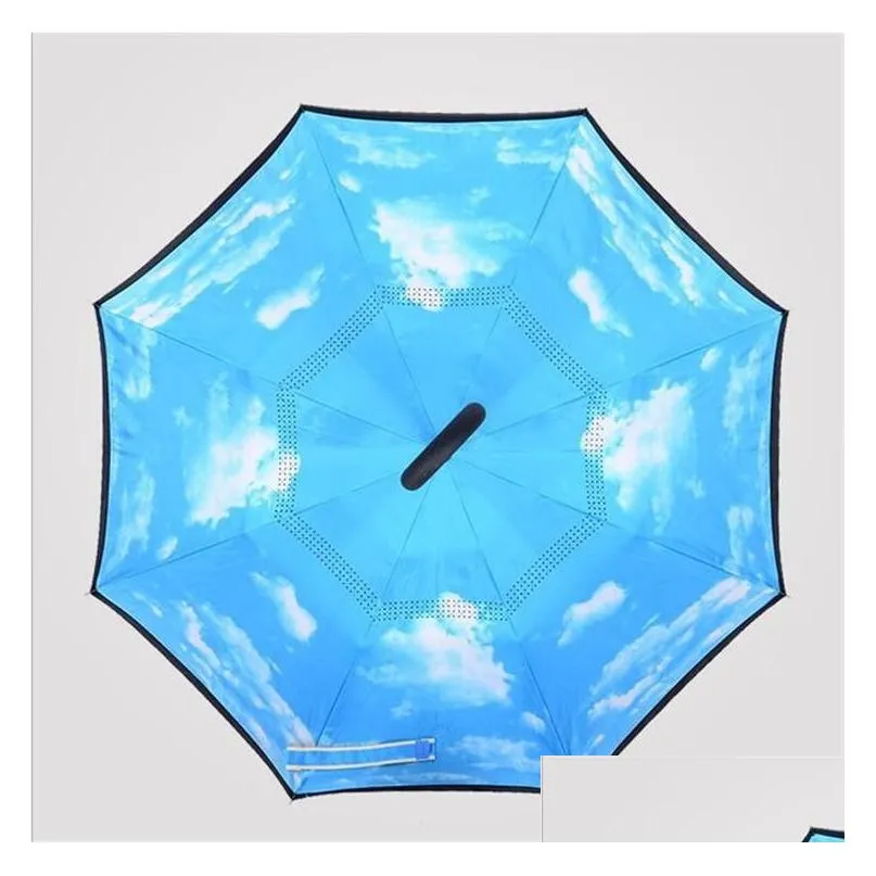  c handle inverted umbrellas 46 colors non automatic protection sunny umbrella paraguas rain reverse umbrella special design