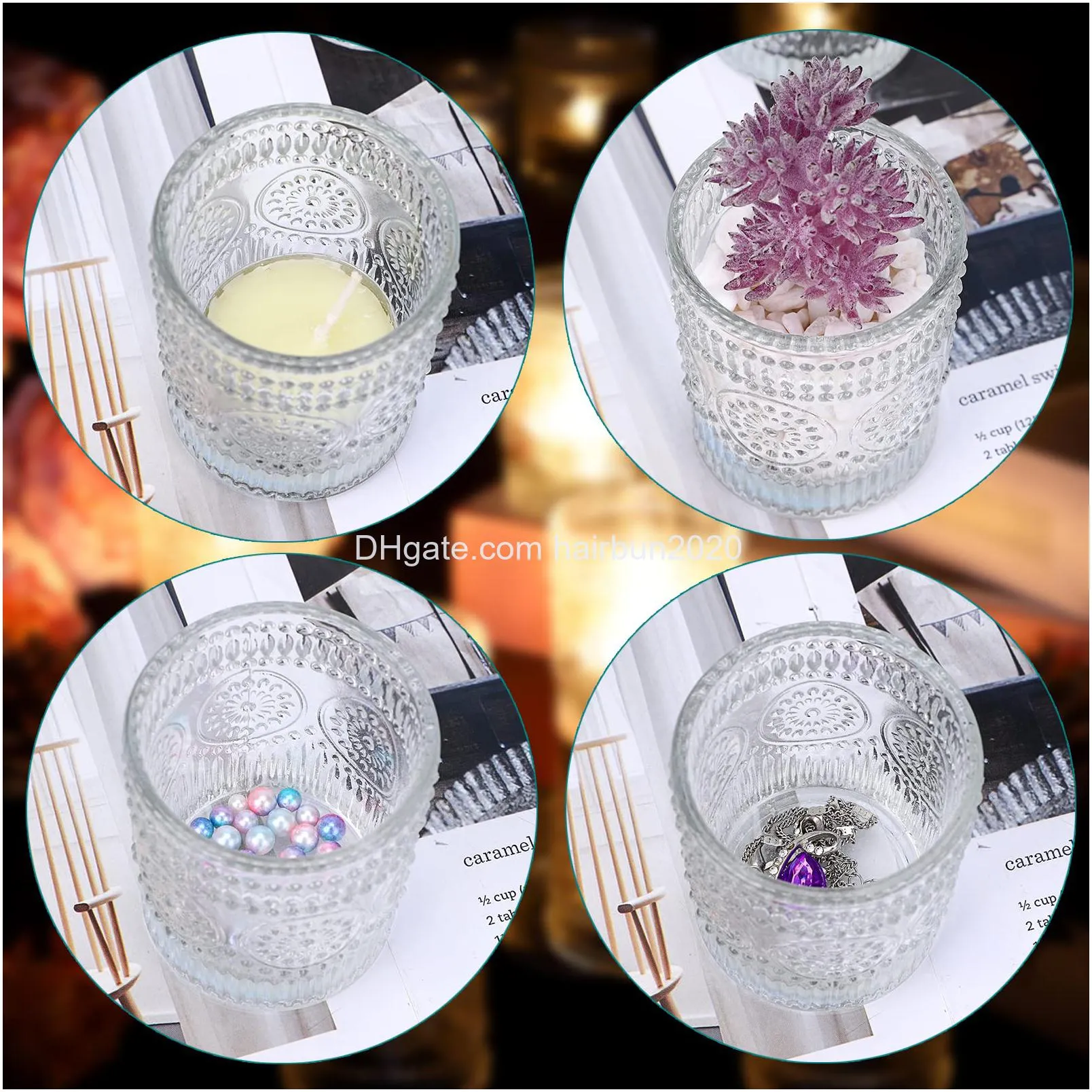 set of 12 clear glass tealight candle holders bulk glass votive candle holders dandelion sunflower glass tealight holders glass candle cups modern glass pillar candle stands for table centerpiece