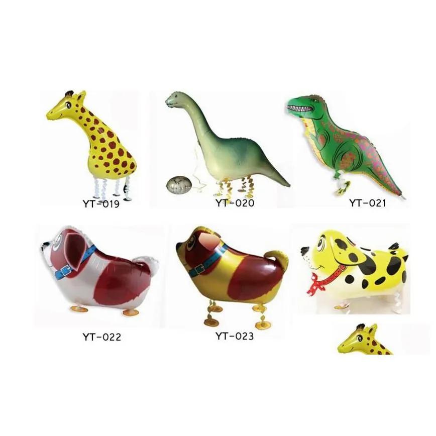 Dinosaur Foil Balloon Animal balloon Monkey  Zebra Giraffe Birthday Party Decor Walking Pet Car Helium Balloons children kids toy