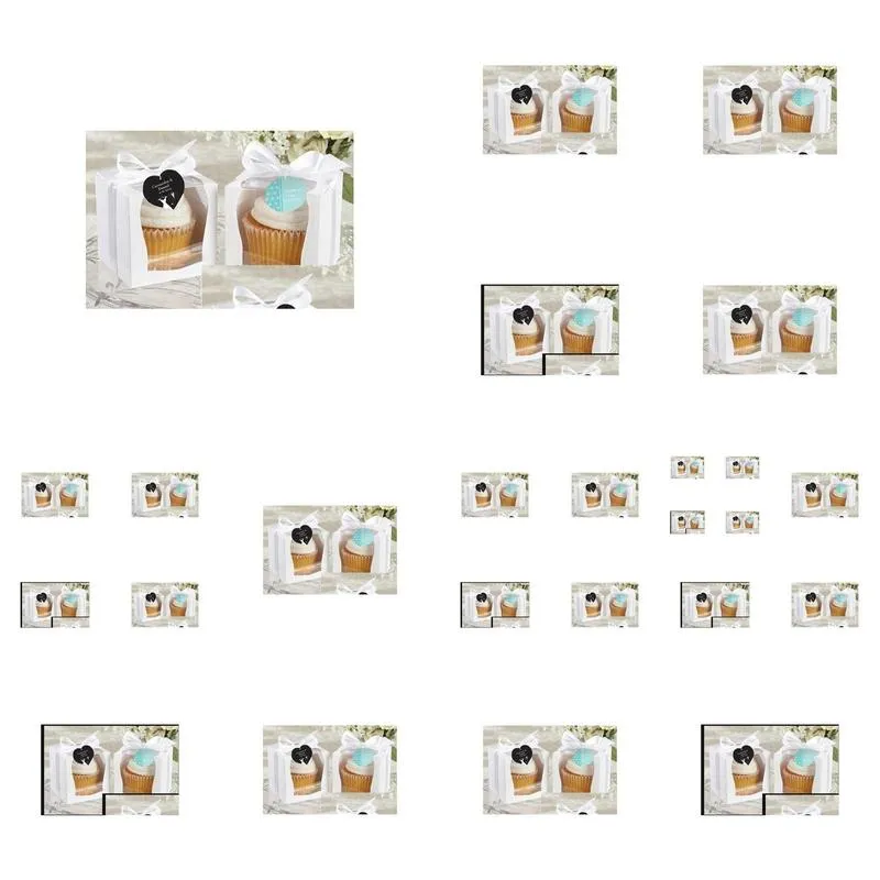 wholesale new hot wedding 9x9 cupcake boxes wedding gift box favor box 100pieces lot free