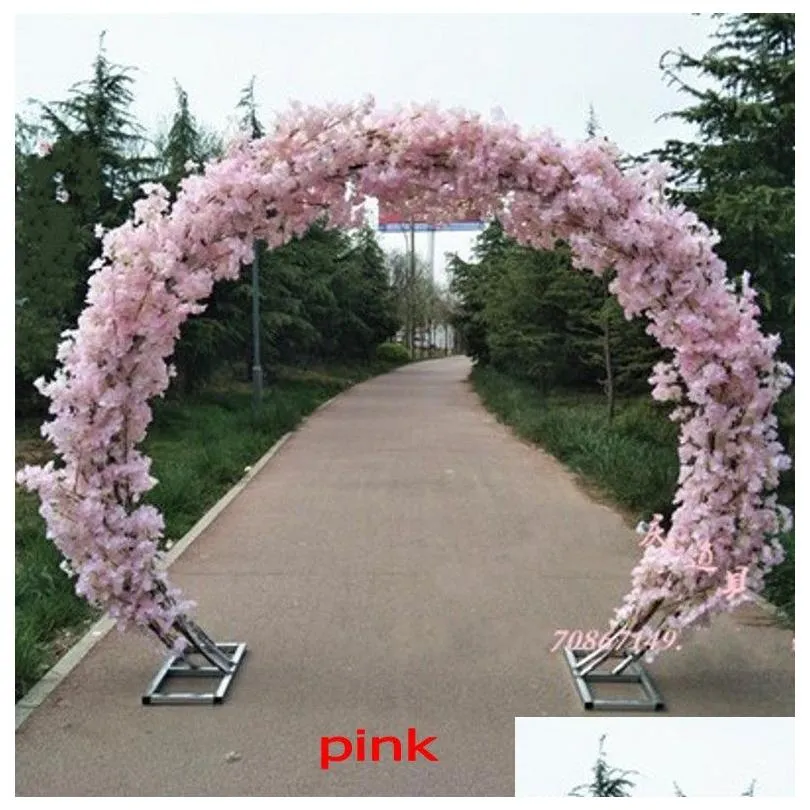  style wedding props iron art arch frame decoration cherry arch frame round flower door frame cherry blossom door.