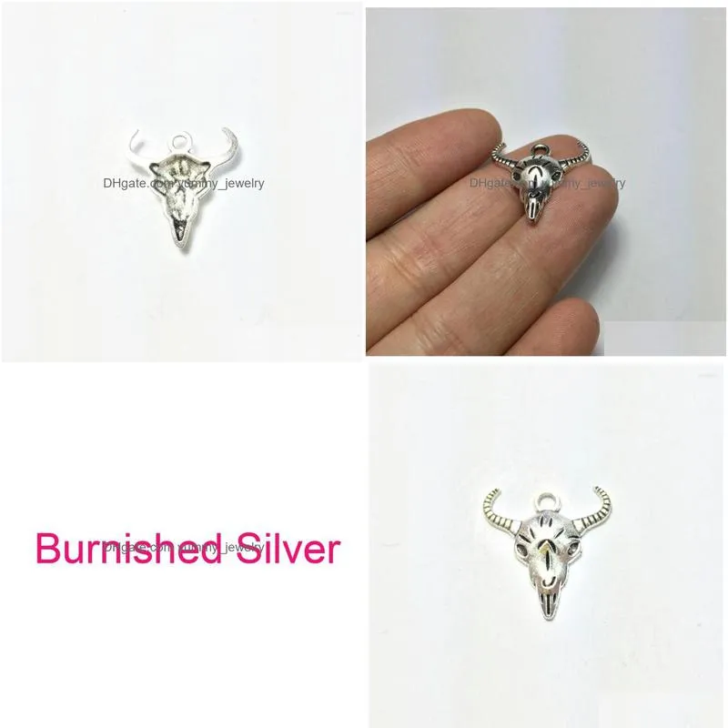 charms eruifa 20pcs 20 17mm nice cow head zinc alloy necklace earring bracelet jewelry diy handmade
