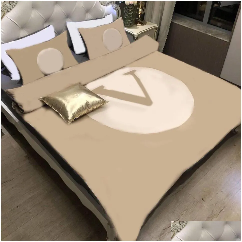 youth popular designer bedding set luxury couple king queen size bedroom comforter set comfortable textile creative multi pattern birthday decor present jf017