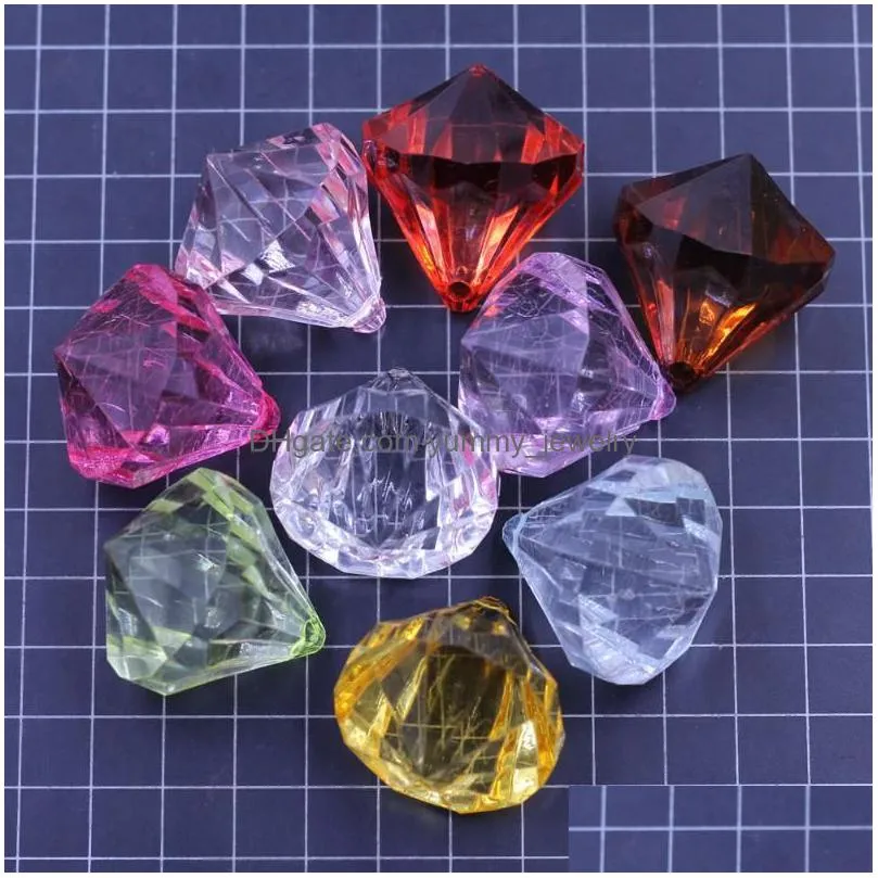 charms mixed clear bicone faceted charm pendants diy handicrafts accessories handmade materials simulated diamonds kids` game rewards